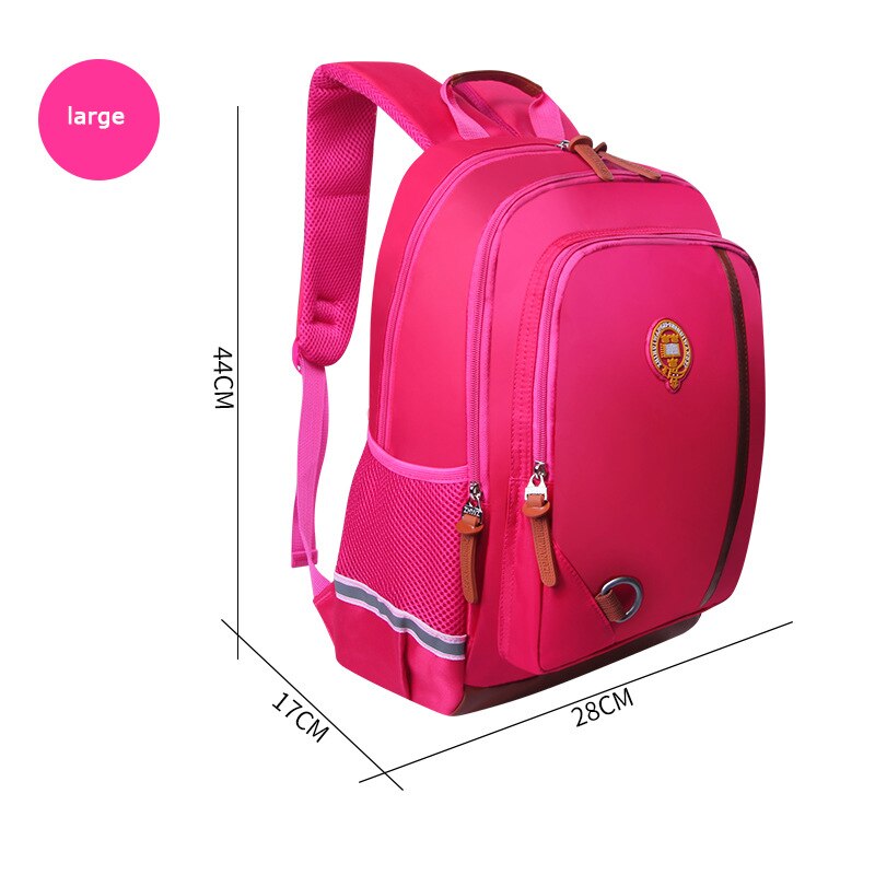 Girls Boys Cartoon Kids satchel backpacks schoolbags Primary school Backpack Waterproof Backpack Children School Bags sac enfant: large rose red