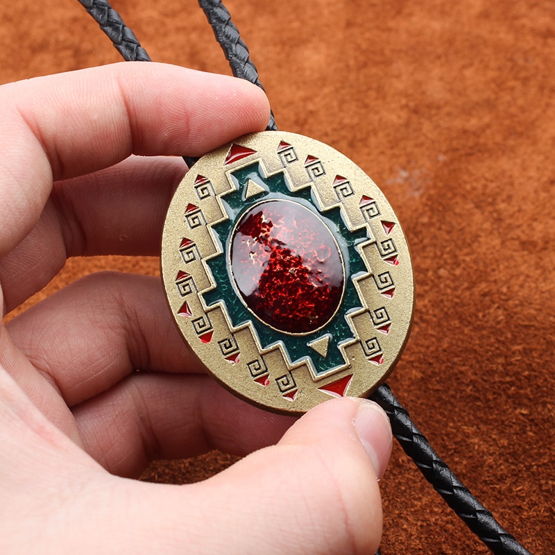 Indian totem bolo tie American western cowboy bolo tie
