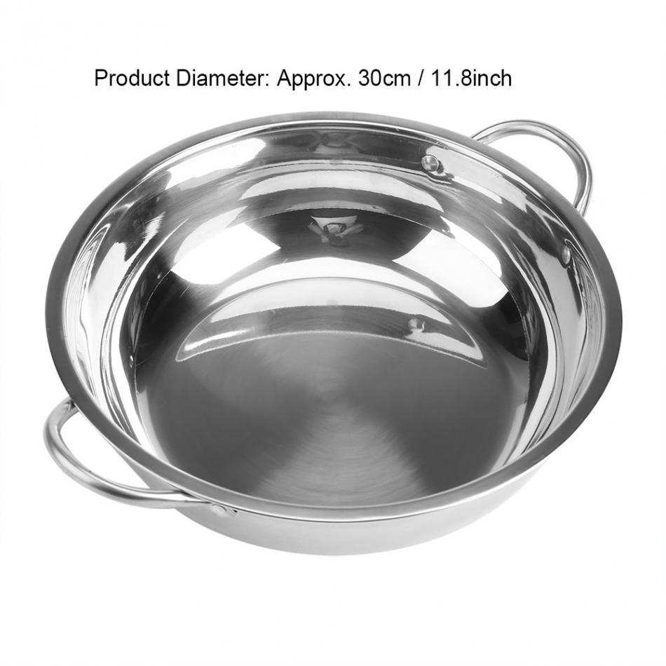 30CM Pot Stainless Steel Cookware Induction Pot Pot Ruled Home Kitchen Cookware Soup Cooking Pots Cooker Home Kitchen