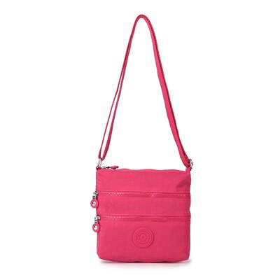 KEDANISON sacs de messager trois poches grande capacité femme sac à bandoulière: Rose chaud