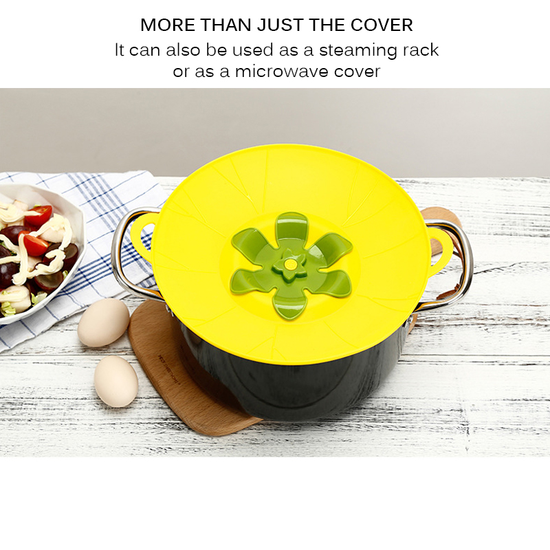 Siliconen Pot Deksel Anti-Spill Pan Cover 3D Milieuvriendelijke Bloem Deksel Spill Stopper Cover Voor Pot Pan Keuken Kookgerei gebruiksvoorwerp