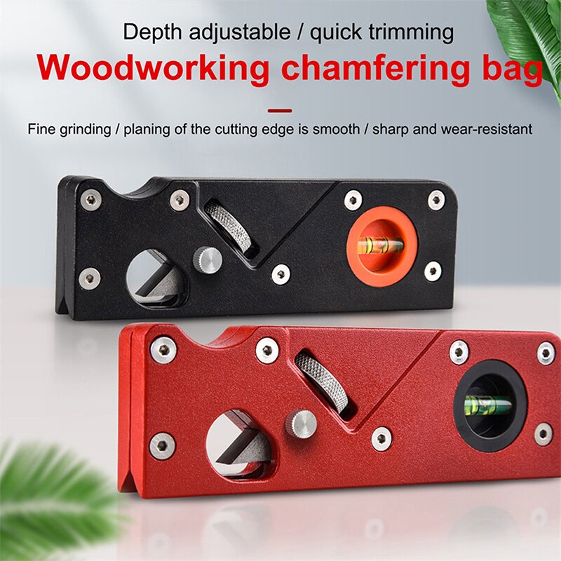 45 Degree Bevel Cutter Head Woodworking Blade Edge Corner Hand Plane with 6pcs Blades Manual Planer Chamfering Trimming Tool