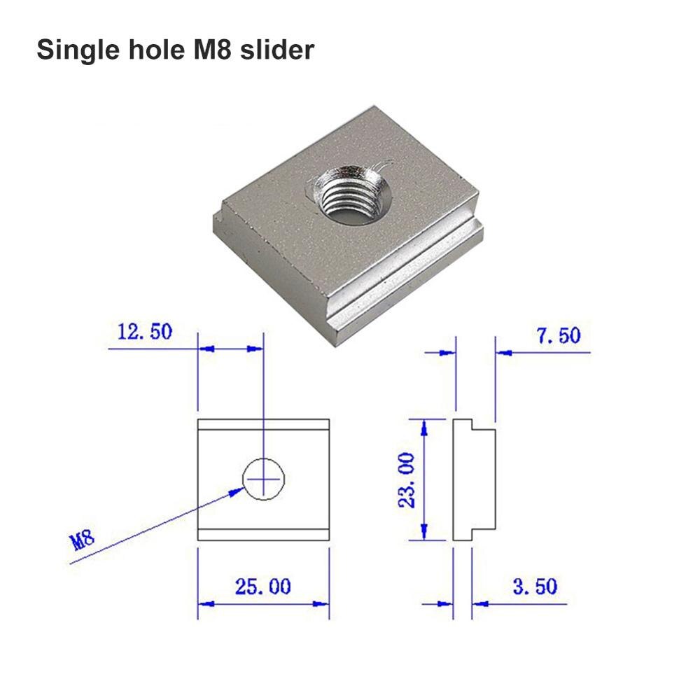 M6 M8 Nut Threaded Rod T-shaped Slide Track Jig Fixture Saw Table Chute for Router Table Bandsaws Woodworking DIY Tools: M8 slider