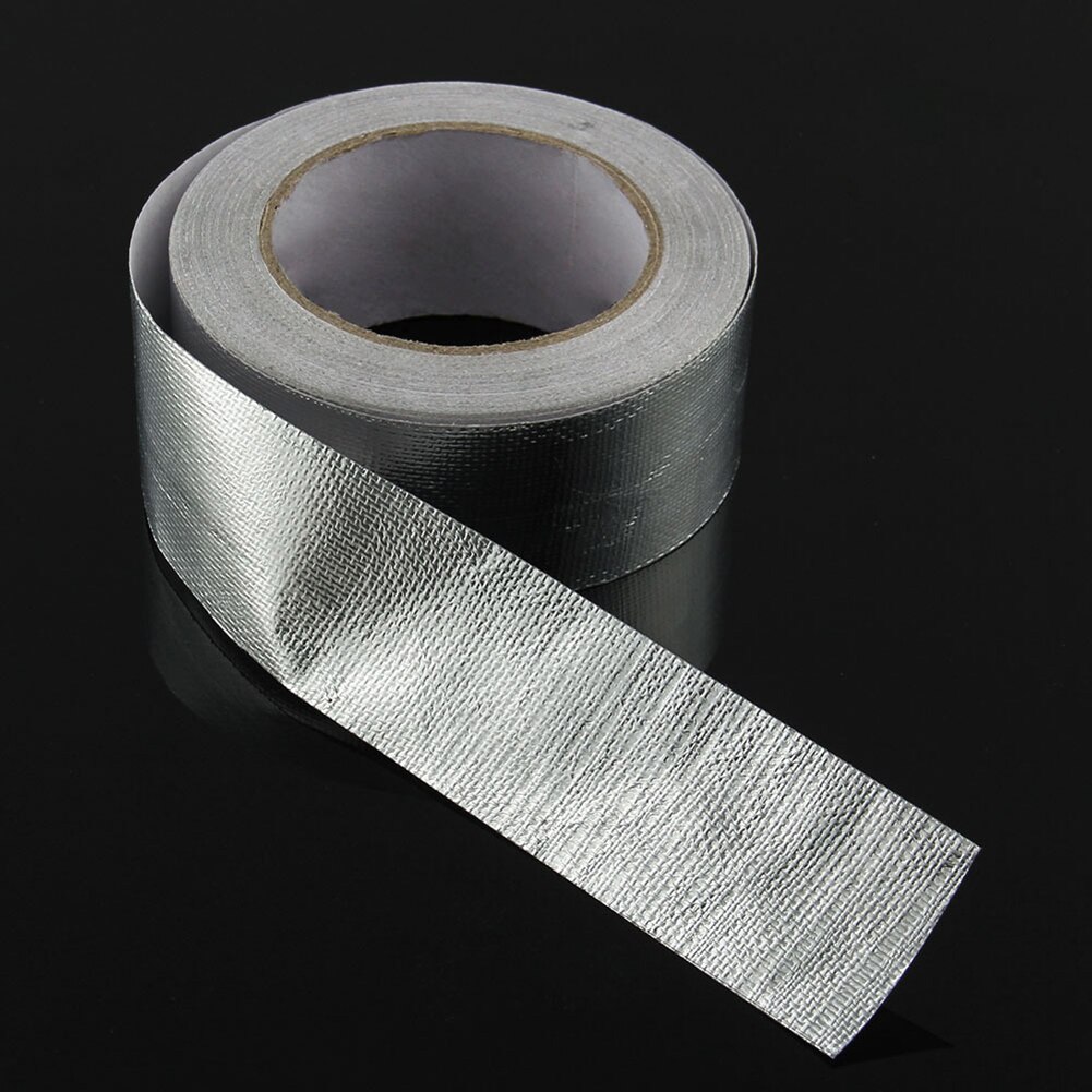 Aluminum Foil Self Adhesive Exhaust Header Pipe Cool Tape Heat Insulation Wrap