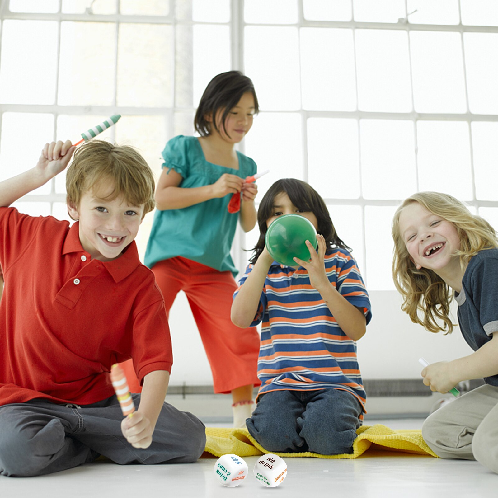 Jeu de dés en acrylique, Pack de 2, pour Bar, Pub, fête, vin anglais, jeu pour amis