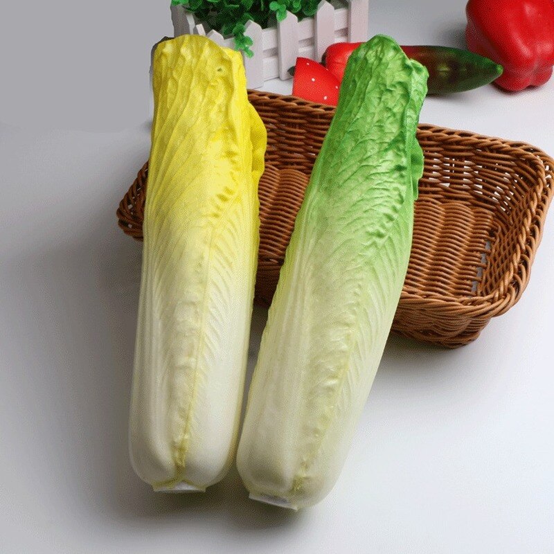 Plat de chou Long faux plante verte armoire décoration Fruits et légumes artificiels décoration alimentaire en plastique 030 Y