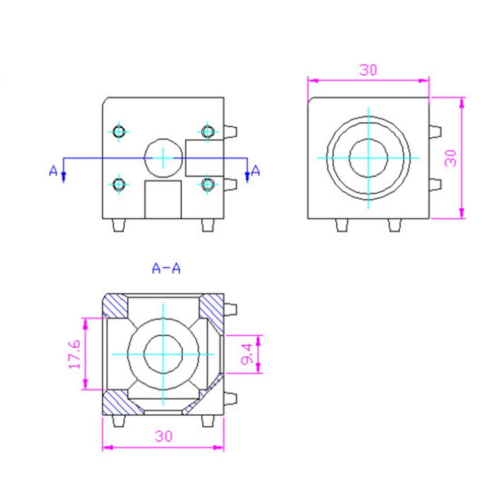 Right Angle 2/3 way connection rectangular box windows and doors profiles accessories /3030/4040