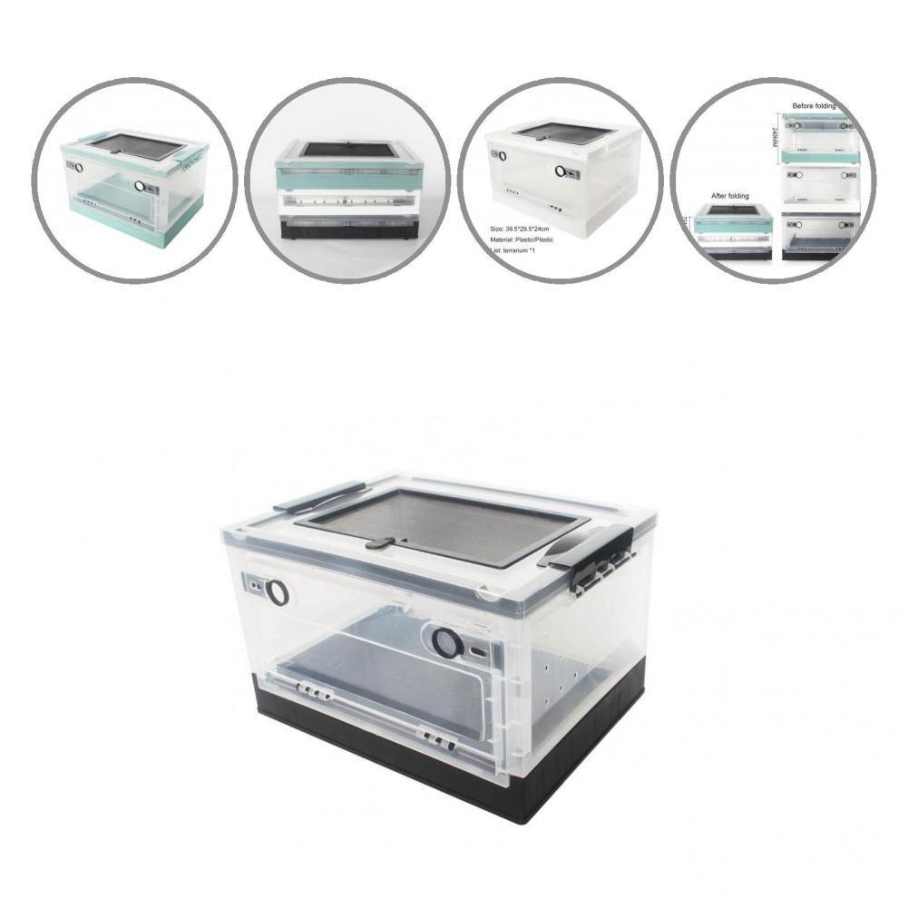 Astuccio di criceto tartarughe di plastica serbatoio portatile grande spazio moderno pieghevole rettile terrario riccio scatola di alimentazione