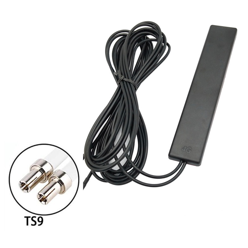 Jx antena externa de 3g 4g lte, roteador, modem aéreo, antena externa, antena de remendo de carro, cabo duplo, 3 metros, sma conector ts9 crc9: TS9 connector