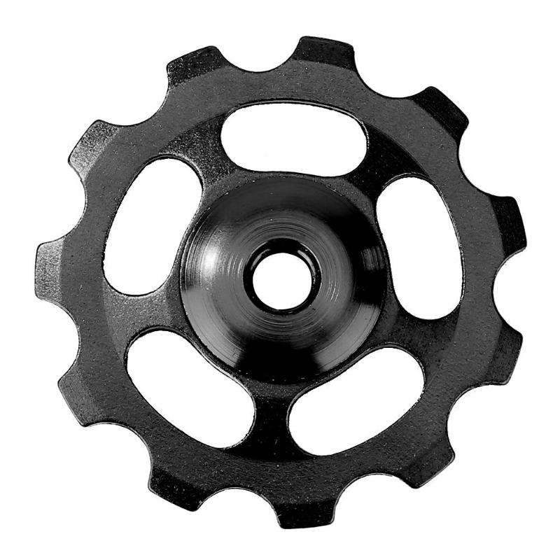 11t cykel bagskifter mtb mountainbike guide rulle jockey hjul keramisk leje aluminiumslegering cykeltilbehør: Sort