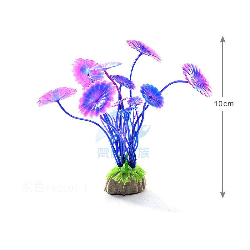 Aquarium Plant Ornament Aquarium Landschapsarchitectuur Plant Plastic Bloem Aquarium Decoratie Benodigdheden Aquarium Decoratie Accessoires: Blauw