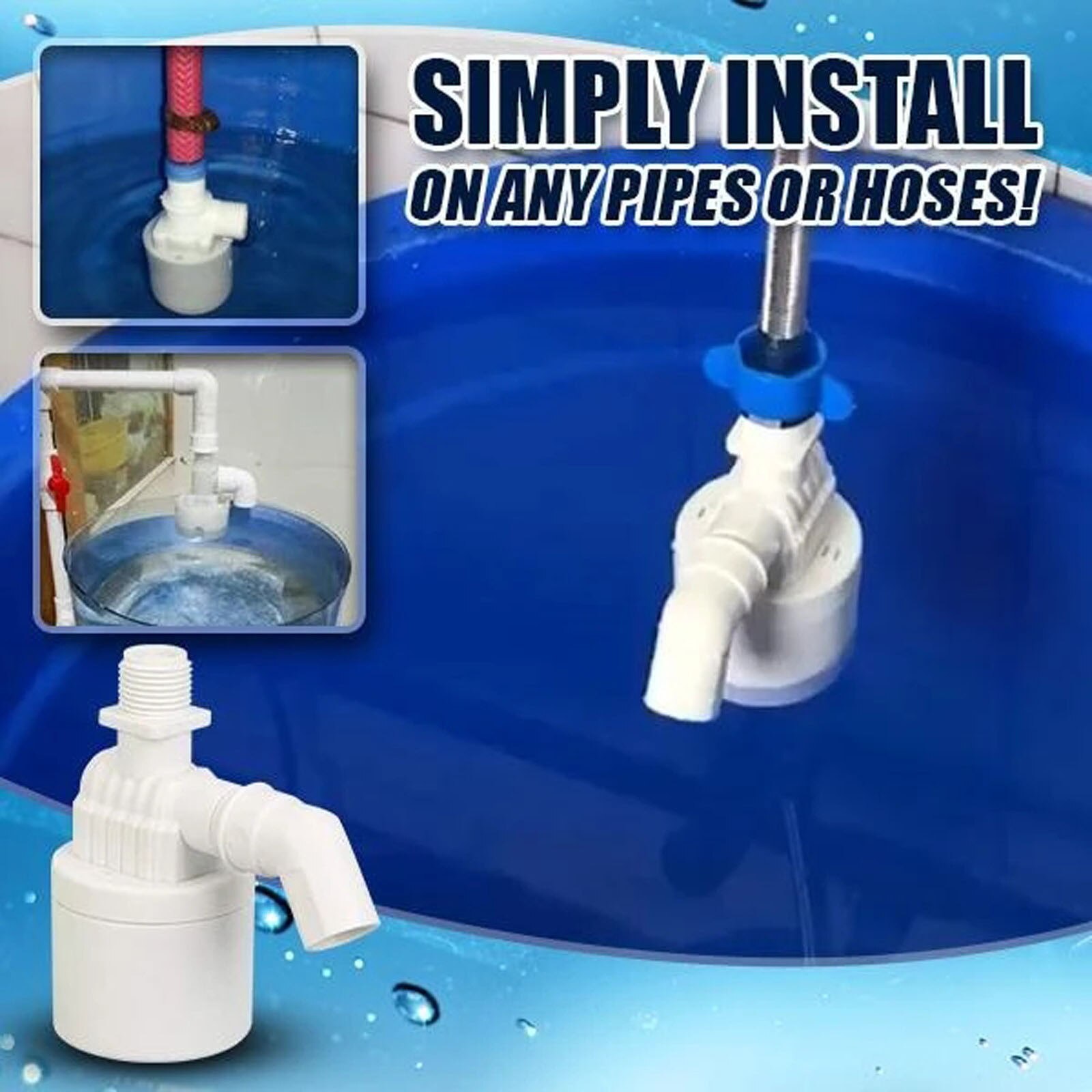 1/2 Inch Automatic Water Level Control Valves For Water Tank Solar Livestock Water Tank (built-in Upper Inlet)