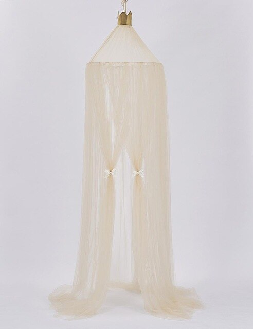 Kinderkamer decoratie gordijn baby speeltent prinses hang koepel klamboe baby beddengoed set baby wieg net tent: Khaki