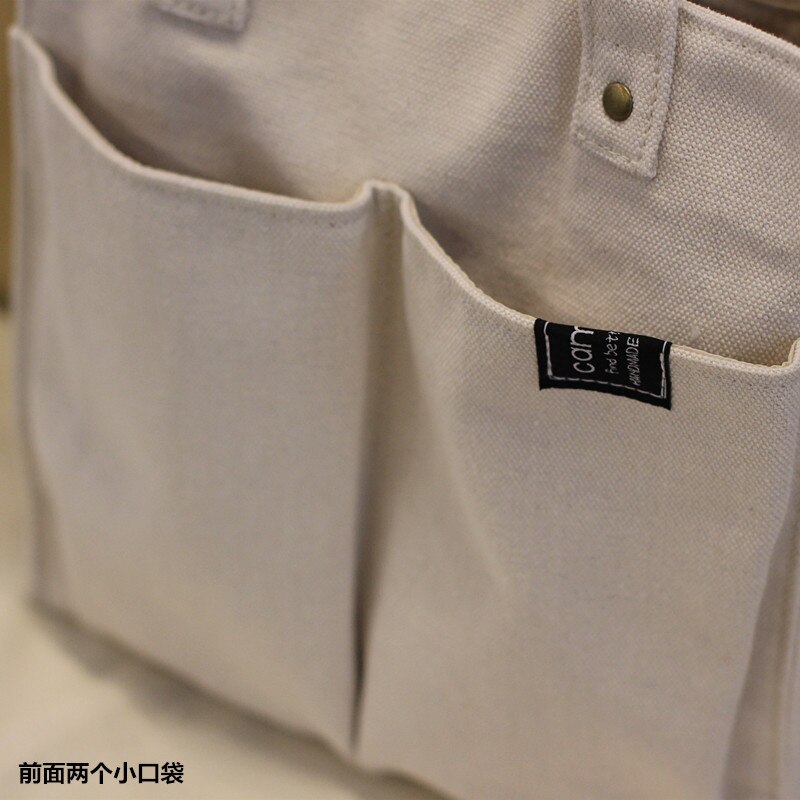 Canvas Lunch Tas Student Lunchbox Tas Waterdicht met Rijst Handtas Handtas Verse en Eenvoudige Boek Tas