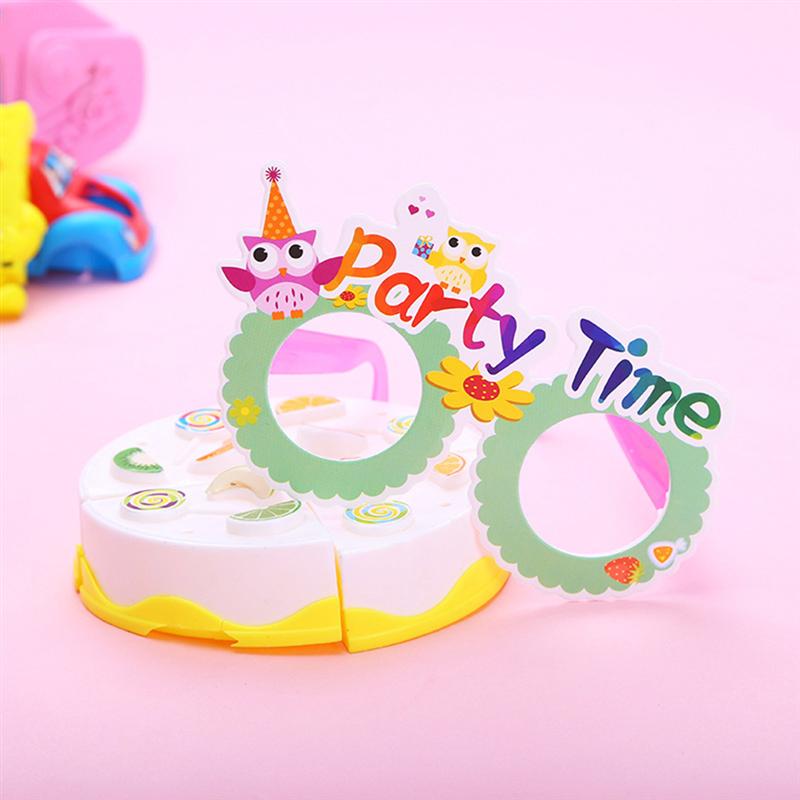 24pcs Birthday Glasses Decor Birthday Party Eyeglasses Frames Photo-Booth Prop Party Supplies for Kids(Random Style)