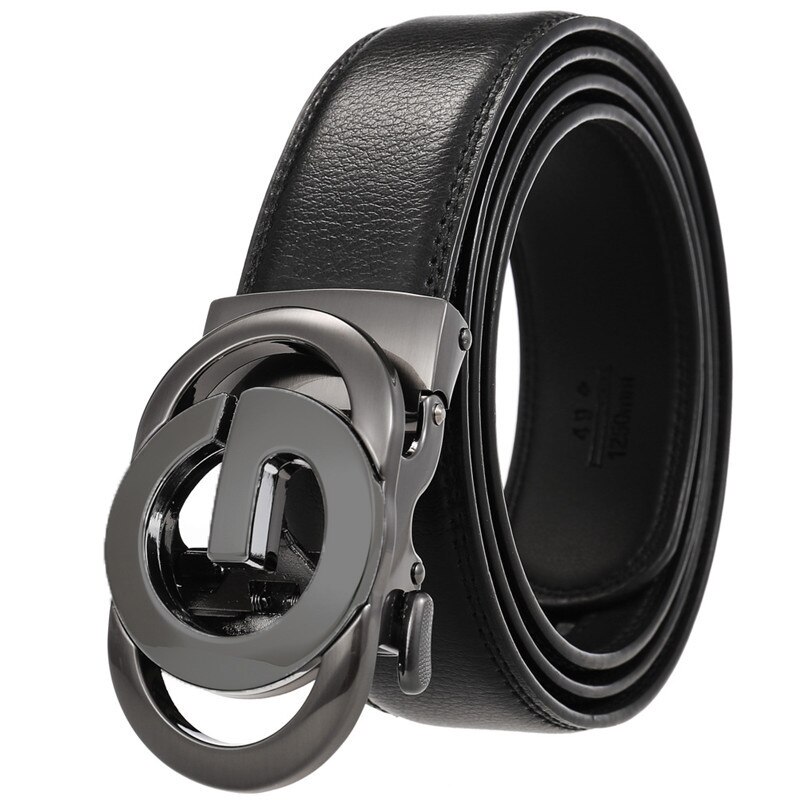 Gesp G Riem Mannelijke Automatische Gesp Ratchet Riem Pu Lederen Riemen Voor Mannen: Black1 / 150cm