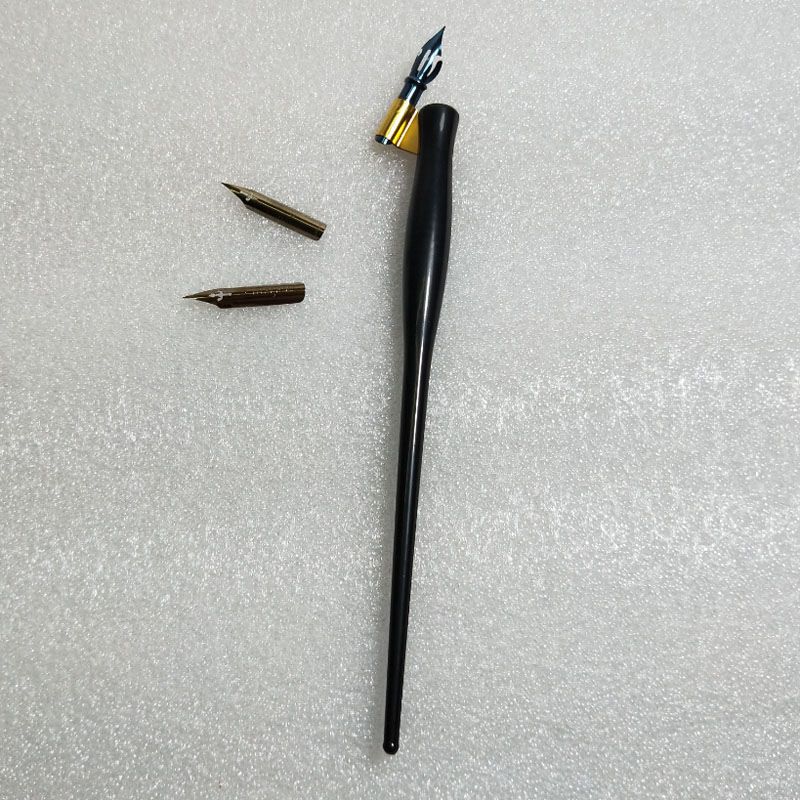 Pluma de inmersión de caligrafía oblicua inglesa con 1 soporte de pluma Dip 3 puntas Dip pluma inglés Copperplate escritura antiguo conjunto de pluma de inmersión