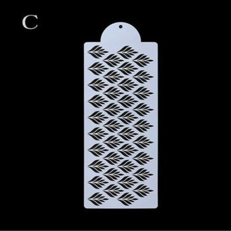 Cake Stencil Leaf Shape Pattern Cake Decorating Plastic Lace Cake Boder Stencils Template DIY Drawing Mold Baking Accessories: CH190