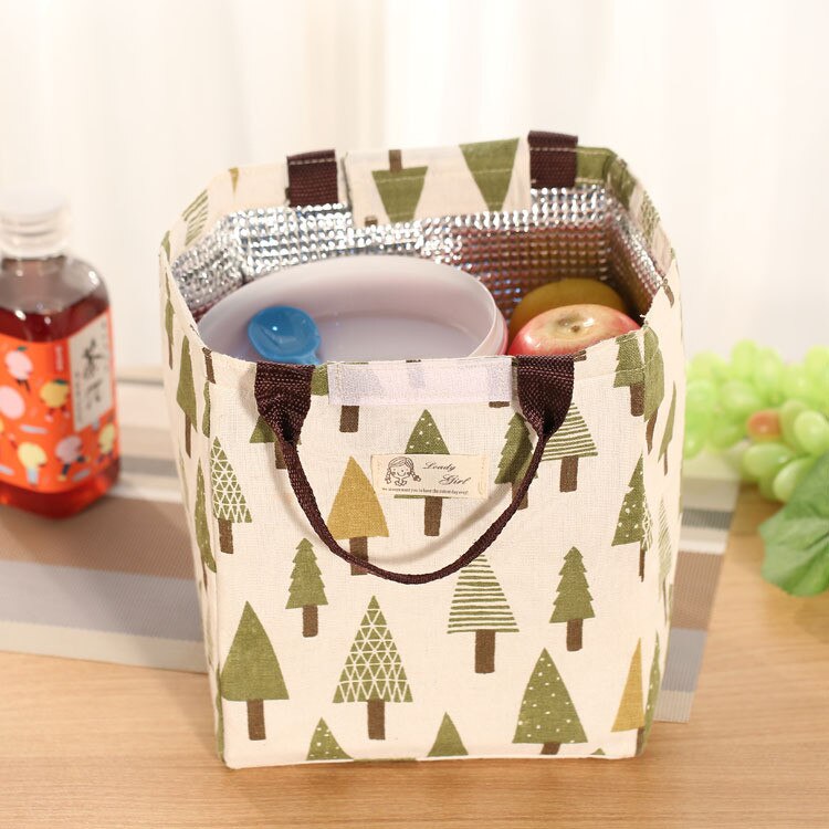 Sac de pique-nique de bande dessinée sac à déjeuner isotherme Bento alimentaire poche de pique-nique déjeuner en plein air conteneur toile sacs de maman pour les femmes enfants