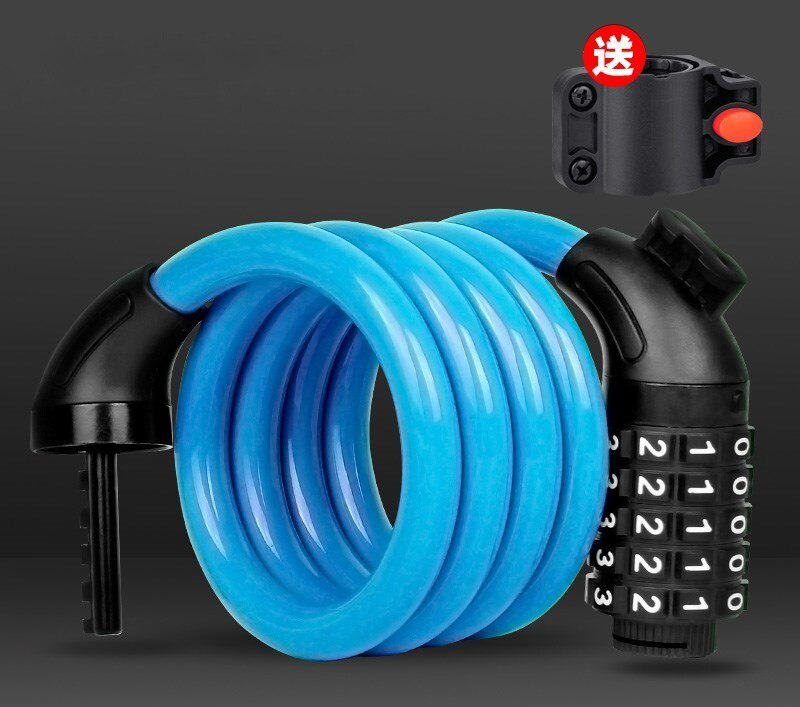 GMOTOD Motorcycle electric bicycle cable lock helmet anti-theft steel wire general password anti-theft lock