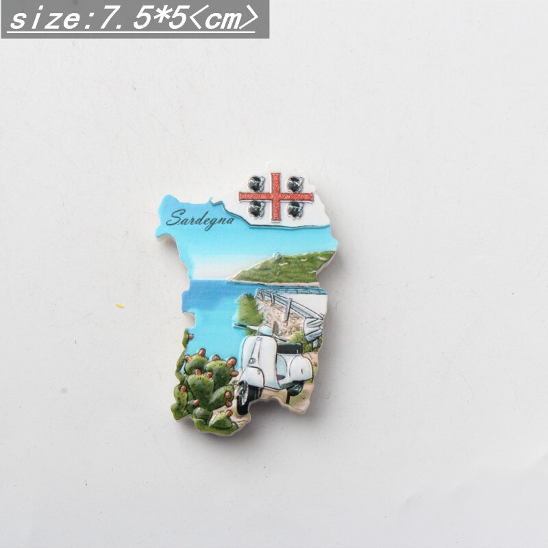 3D Fridge Magnets for ITALY AND BARCELONA AND MALAGA AND ALGER Travel Souvenir Refrigerator Magnetic Sticker Craft Home Decor: 6