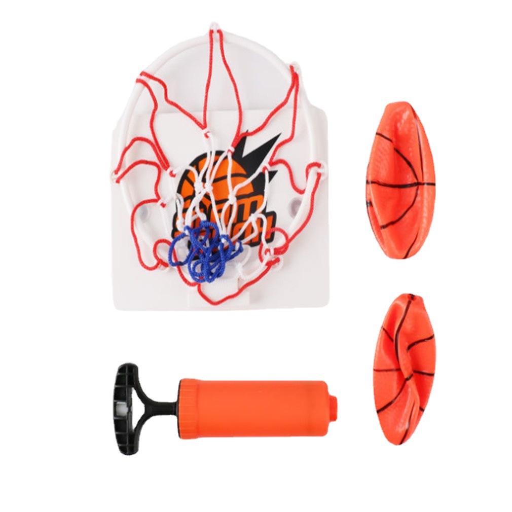 Basketball Rim Inflatable Toy Suction Cup Mini Bathroom Basketball Frame Office Leisure Stress Relief Toy Basketball Net