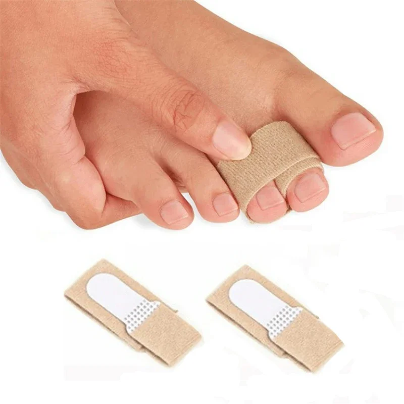 Zehen Finger Haarglätter Hammer Zehenband Hallux Valgus Korrektor Bandage Zehenspreizer Schiene wickelt Fußpflegezubehör: Licht Grau