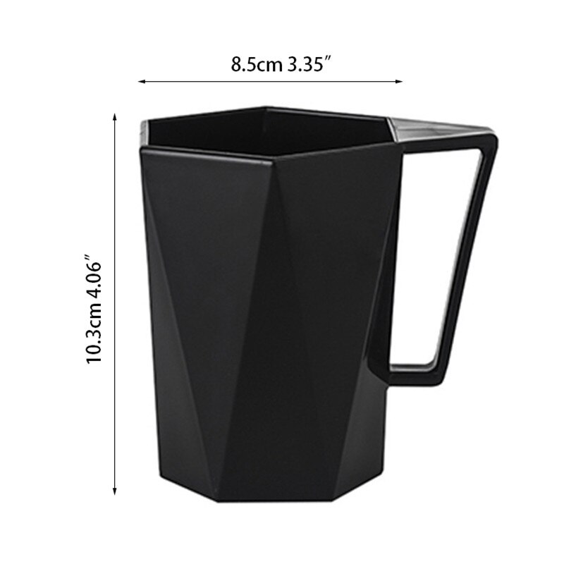 Einfach Zu Bedienen Kreative Geometrie 1 PC Neuheit Tasse Persönlichkeit Milch Saft Zitrone Becher Kaffee Tee wiederverwendbar Plastik Tasse