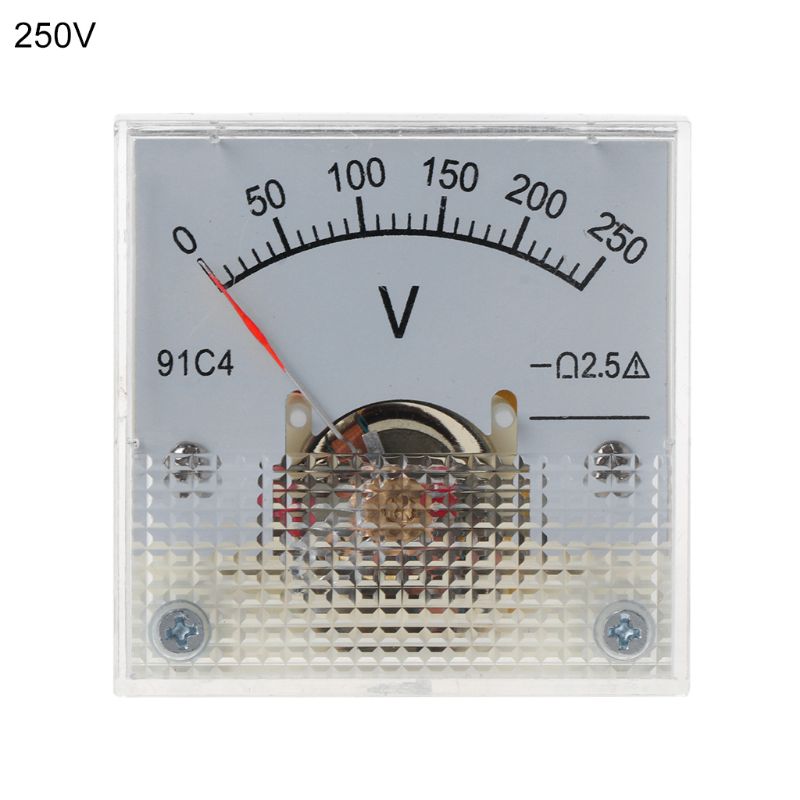 1pc DC Voltmeter Analog Panel Spannung Meter Mechanische Zeiger Typ Mechanische Spannung Meter 3/5/10/15/20/30/50/ 100/150/250V: 250V