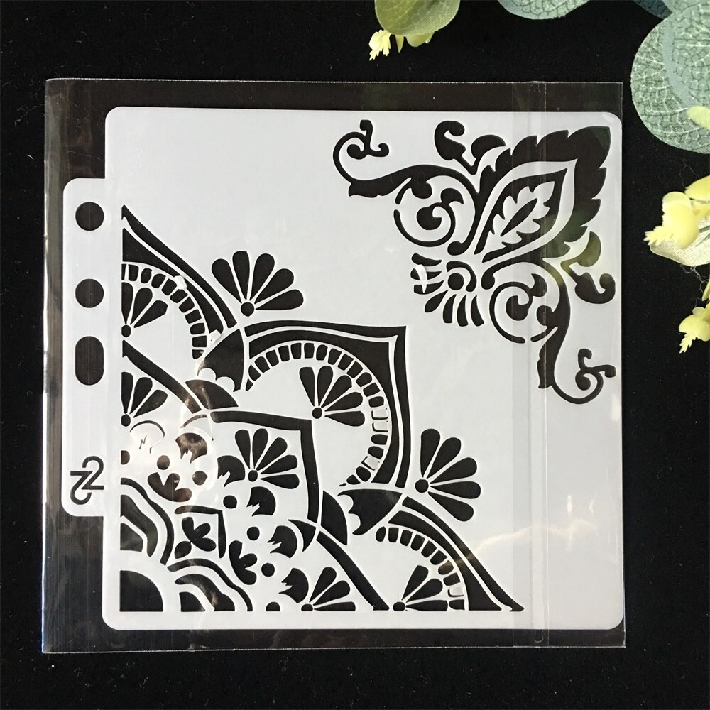 13cm Butterfly Rose Flower DIY Layering Stencils Wall Painting Scrapbook Coloring Embossing Album Decorative Card Template: F