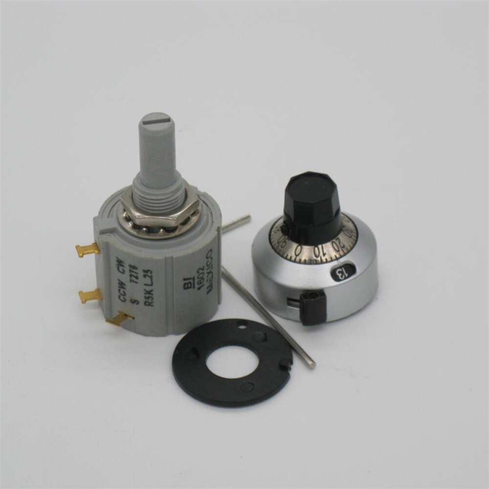 Original Potentiometer, embroidery machine spare parts - CCW CW S 7276 R5K L.25, BI Mexico 2W Rotary Wirewound + Digital knob