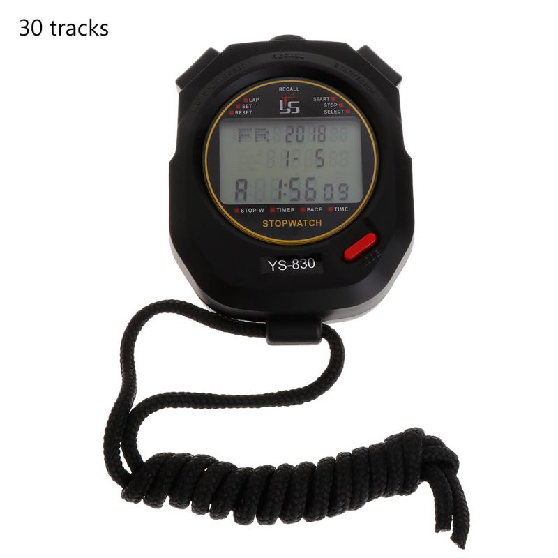 Portable Handheld Timer Digital Stopwatch Multifuction Sports Running Training Timer Stopwatch 10-100 tracks