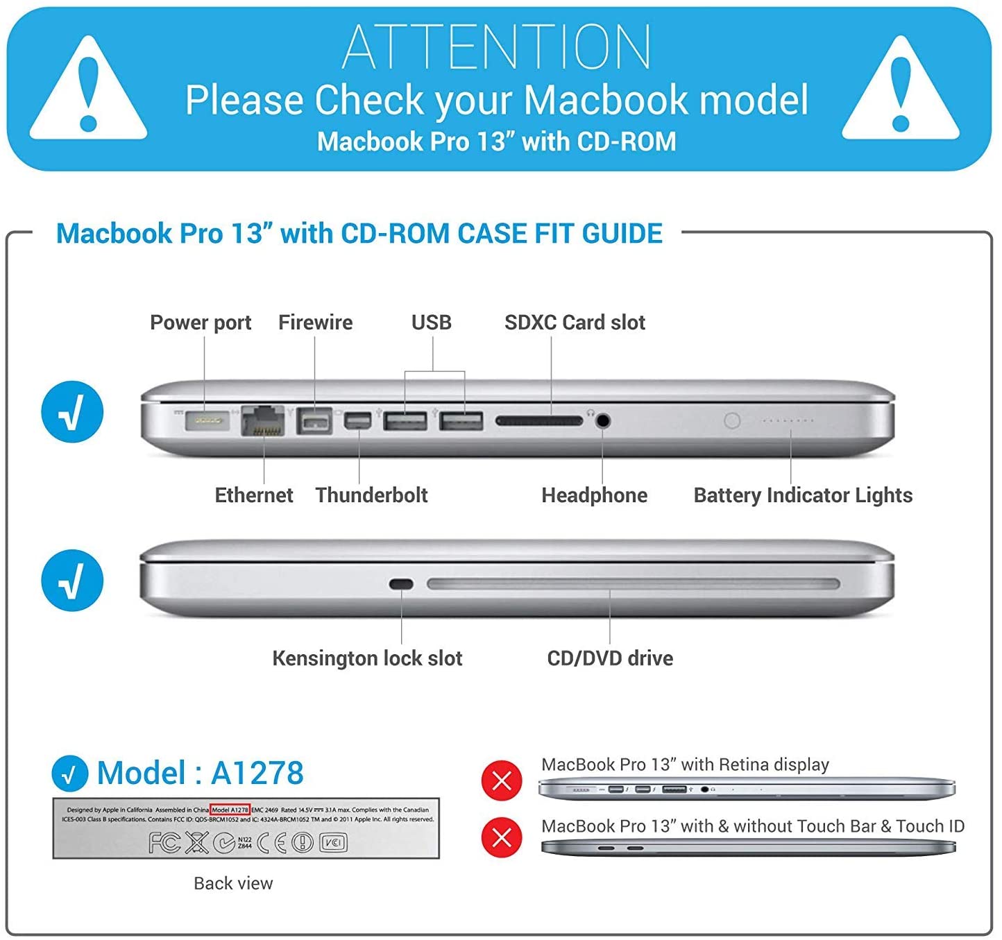 RYGOU matt gefrostet fallen Abdeckung für Alte MacBook Profi 13 13,3 Zoll fallen (A1278 CD-Rom) Freisetzung