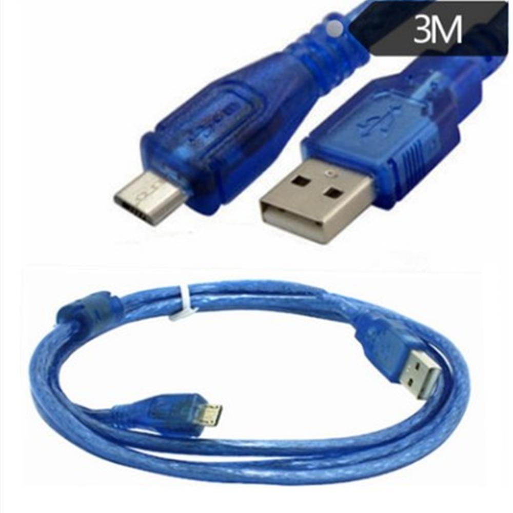 USB transparent blue extension cable printing cable USB male to female AMBM data cable with shield with magnetic ring