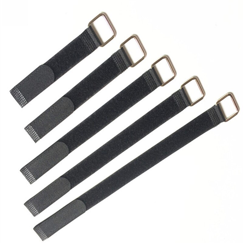 5Pcs/lot Reusable Metal Buckle Velcros Strap Cable Ties Model Straps Wire Stick Buckle Belt Bundle Tie Hook Loop Fastener Tape