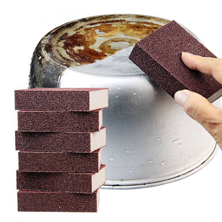 Sponge Eraser Rust Remover Brush Dish Pot Cleaning Brush Sponge Emery Descaling Clean Rub Pot Kitchen Tools Gadgets