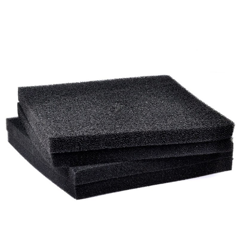 Espuma filtrante negra de 50cm x 50cm x 2cm para acuario, almohadilla de esponja bioeléctrica, Espumador de largo tiempo de uso, tanque de suministro de esponja
