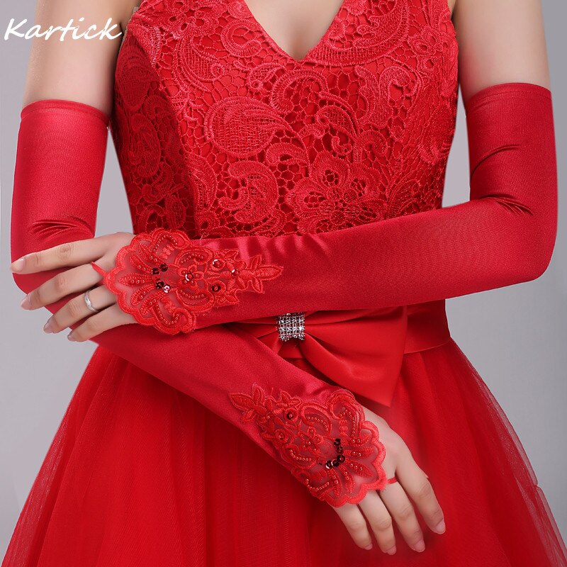 LDFWAY Lange Tüllhandschuhe Für Damen – Puffärmel, Fingerlos, 70 Cm, Für Hochzeit, Cosplay & Partys