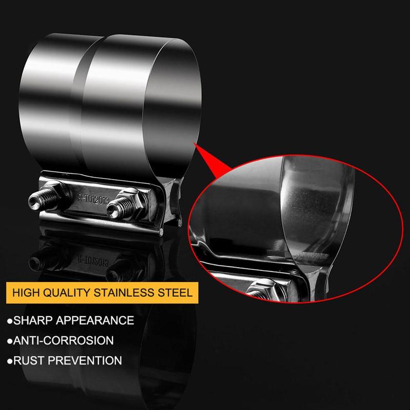 Universal stainless steel exhaust clamp pipe exhaust type banjo clamp pipe clamp for sliding type motorcycle muffler muffler aut