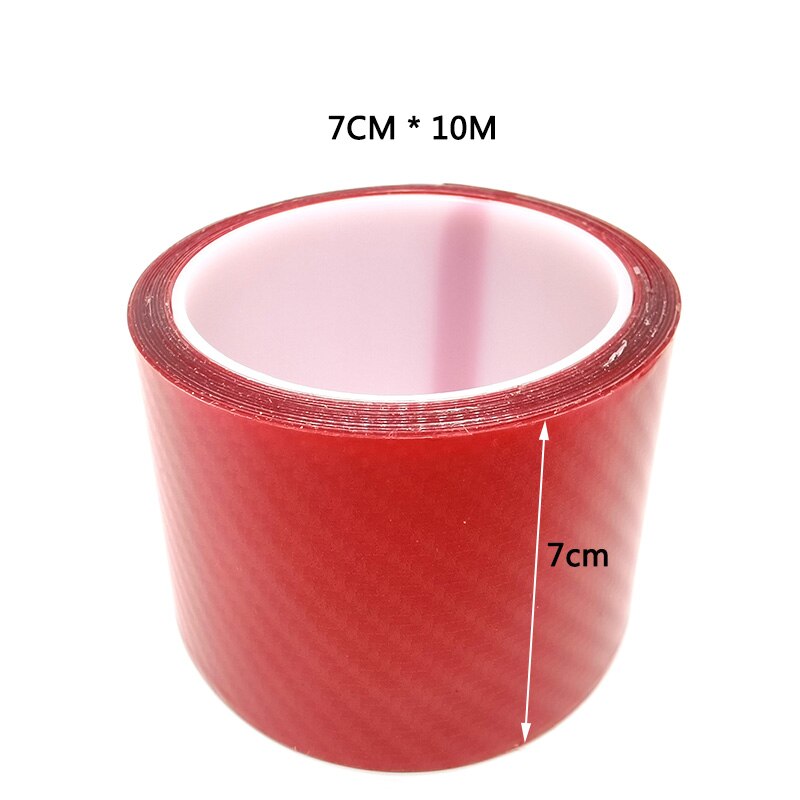 Fahrrad Aufkleber Rahmen Schutz Für MTB Rennrad Kette Schutz Aufkleber 3M 5M 10M rot Kohlenstoff textur 0,6mm Dicke: 7cm x 10m