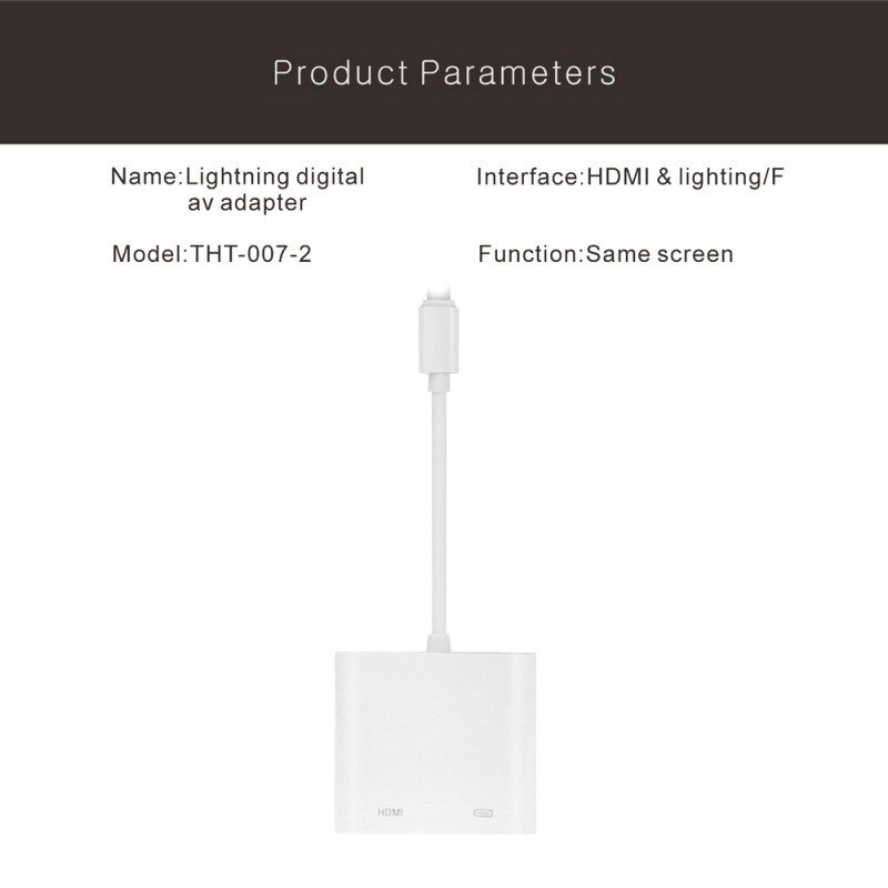 K 1080P Telefon HDMI Kabel, für Apple Handys 8-Pin Port HD TV/Projektor Converter Adapter Für IPhone/IPad Projetor Zubehör