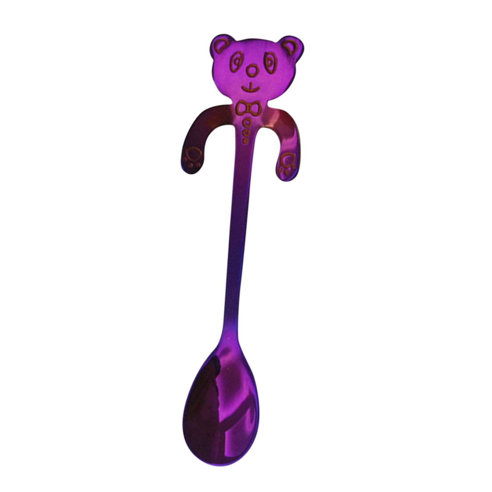 Cuillère à café en acier inoxydable, joli ours câlin cuillère à café pour Dessert collation crème glacée Mini cuillères vaisselle outils de cuisine: E