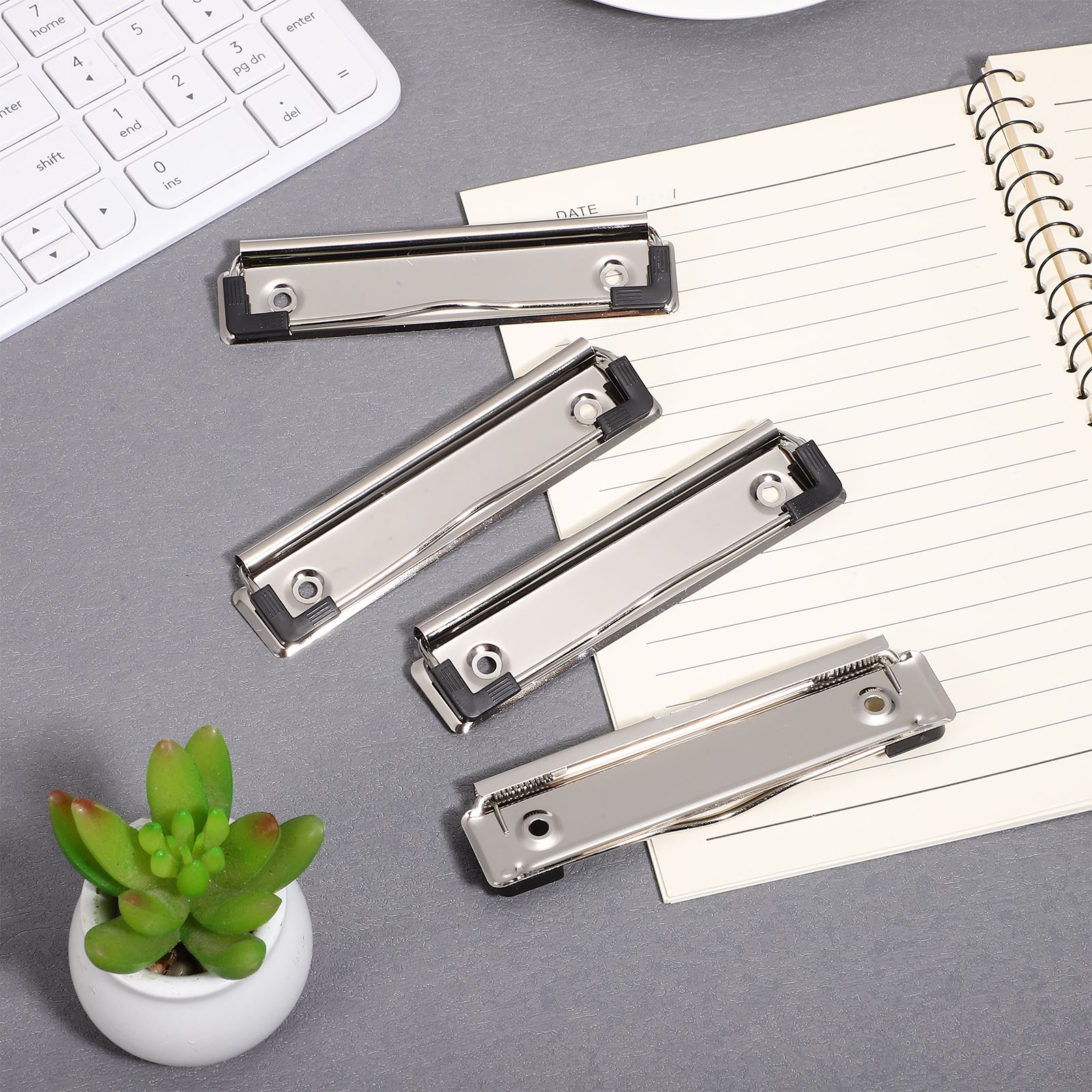 Clipboard Clamps Heavy Duty Spring Loaded Hardware Mountable File Board Clips For Daily Use Class School Stationery