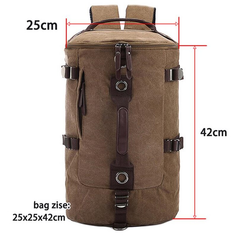 Winmax saco de montanhismo dos homens grande capacidade mochila masculino viagem de acampamento turístico cilindros lona cilindro caminhadas dailypack