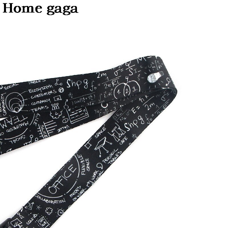 Homegaga-Llavero de fórmula matemáticas para teléfono, correa de cuello Punk de dibujos animados para llaves, tarjeta de identificación, cordones para teléfono móvil D2911