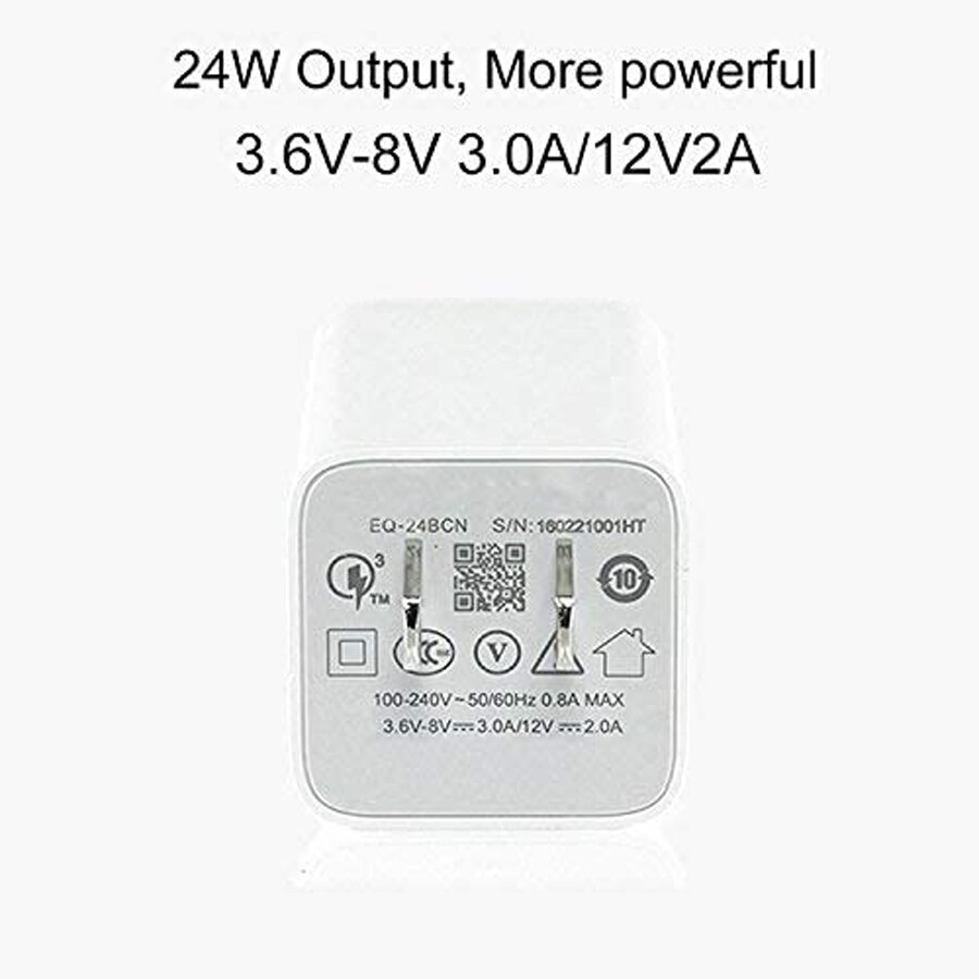 24w usb 1- -poorts snellader 3.0 usb-snellader compatibel met samsung galaxy  s8/s7 note 9/8, iphone x /8/7/7 plus