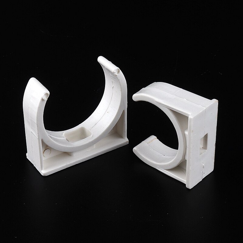 20~100pcs Inner Dia 20~50mm PVC Pipe Clamp Irrigation System Connector Fittings Clip U Shape Clamp Interlock Plastic Tube Base