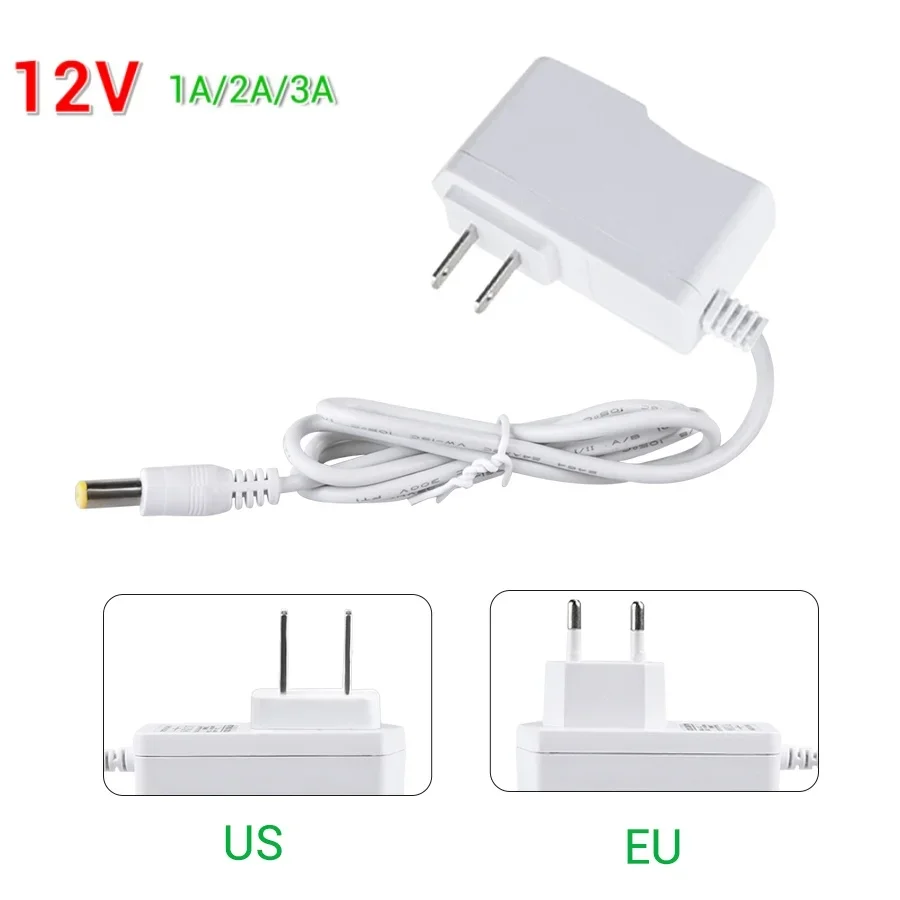 Power Plug Output Connector 5.5mm*2.1mm Power Transformer DC 24V 12V 1A 2A 3A EU US Plug White Housing LED Light Power Adapter: Brown / 13.5V / 20W