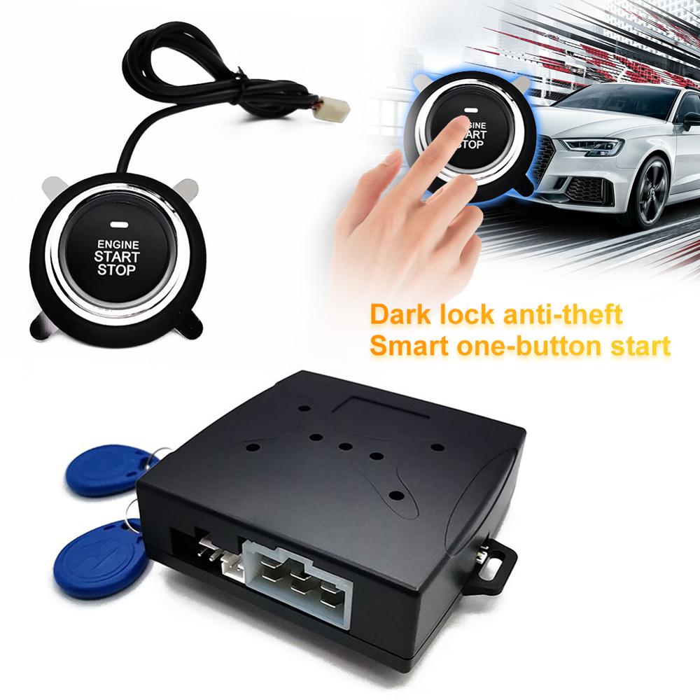 12V Car Start Stop Button Engine Push Start Button Alarm Lock Keyless System Door Push Button Tactile Anti-theft smart key: Default Title