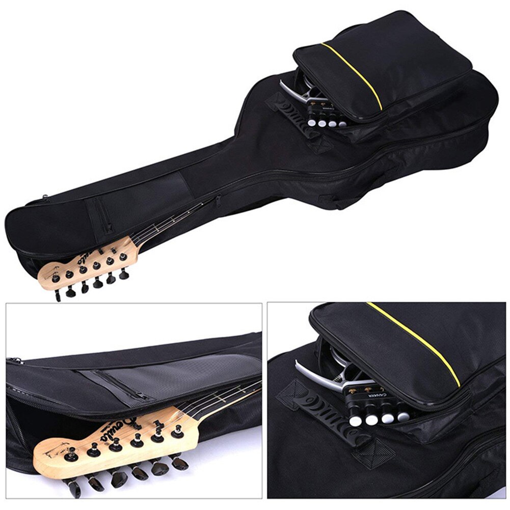 Carry Zipper Waterproof Padded Protective Cover Pockets Full Size Reinforced Soft Interior Guitar Bag Oxford Cloth Case Thicken